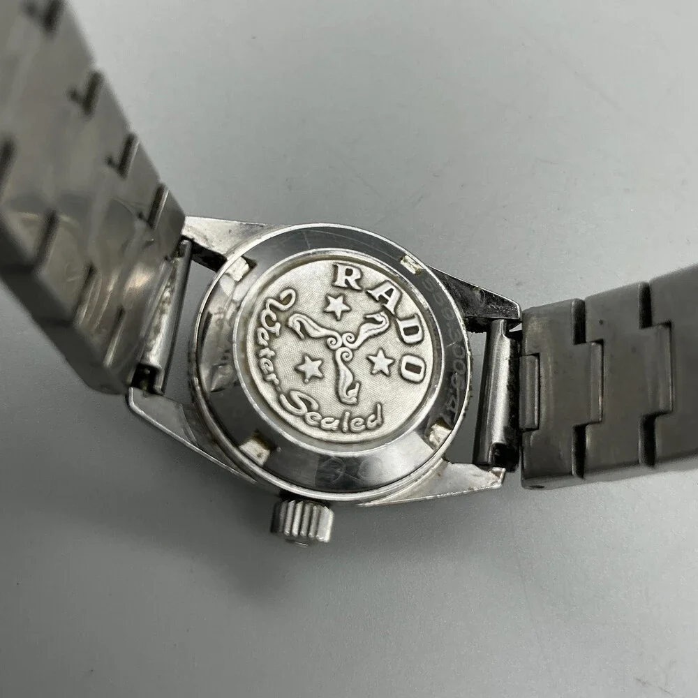 Vintage Rado Purple Horse Womens Watch 22mm Day Date NON WOKING For Parts 7